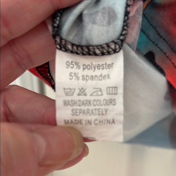 Colorful Leopard Print Raglan Tee - Picture 5 of 5